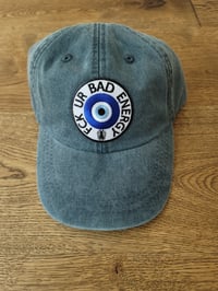 FCK UR BAD ENERGY dad hat (Periwinkle)