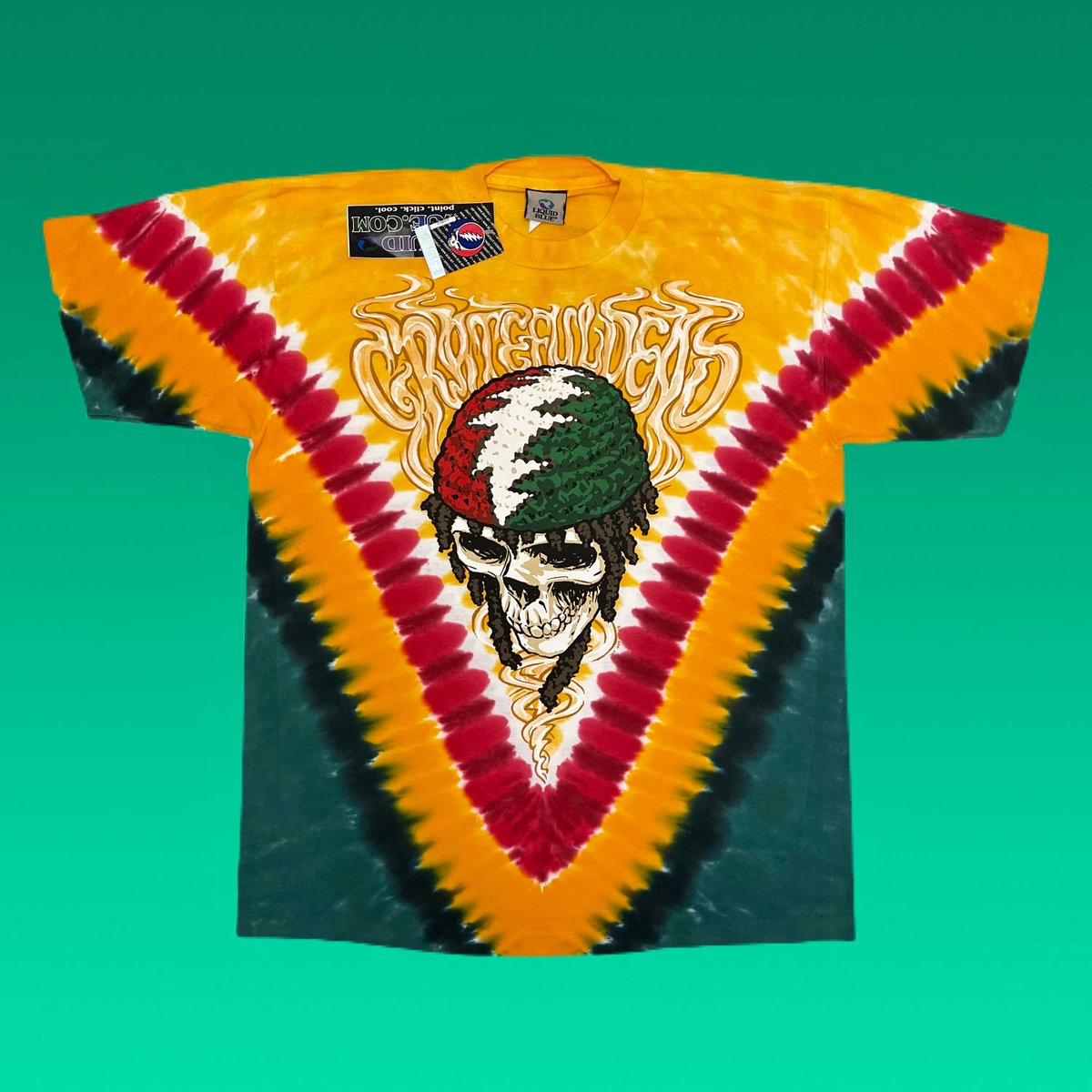 Original Grateful Dead Rasta Skeletons Dye!! L or XL!!