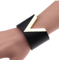Image 1 of Victoria Bracelet Cuff - Black, Cream, Tan, Leopard