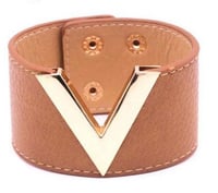 Image 3 of Victoria Bracelet Cuff - Black, Cream, Tan, Leopard