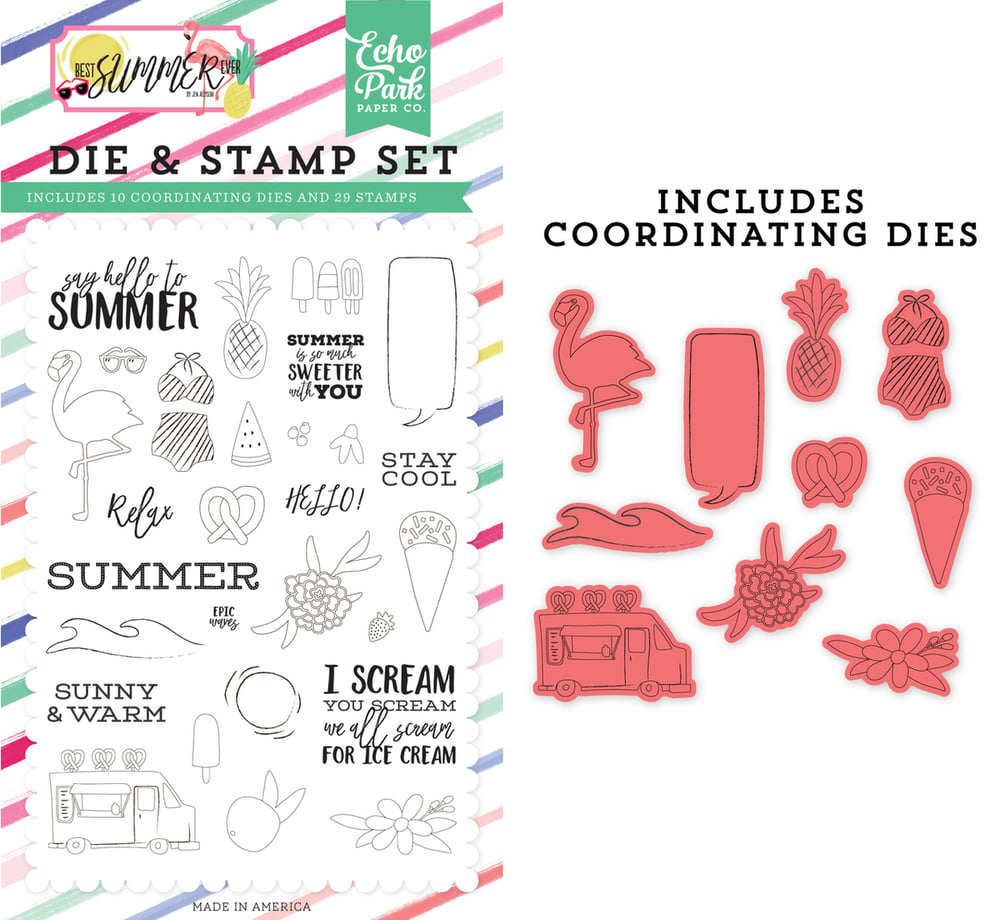 Image of Echo Park | Best Summer Ever Die & Stamp Set 