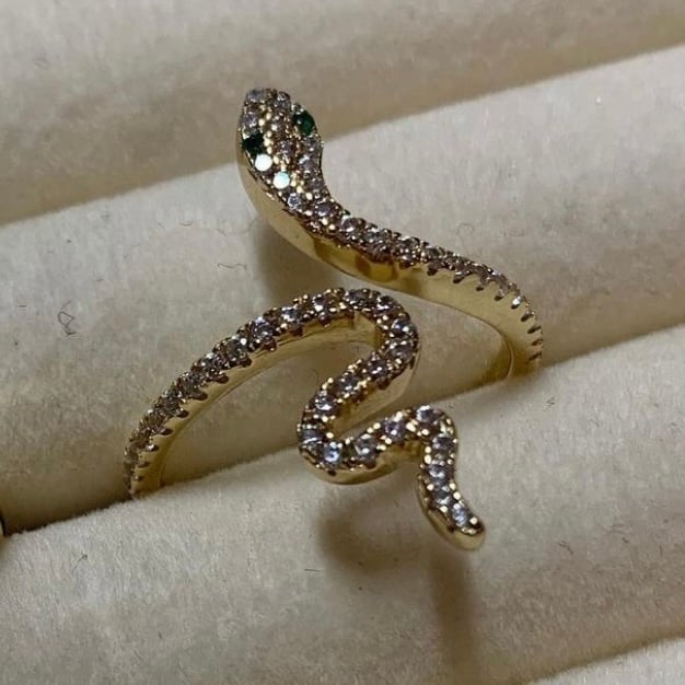 14K Diamond Snake Eyes Ring - Lulu Designs Jewelry