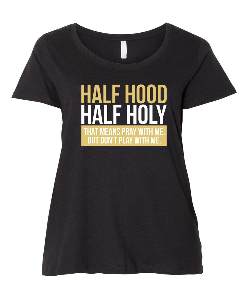 Image of HALF HOOD HALF HOLY T-SHIRT