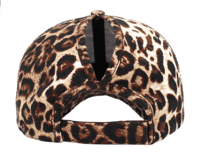 Image 2 of Leopard Distressed Ponytail Cap