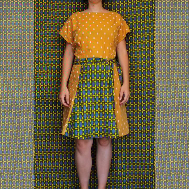 Vestido DIMBALE pétalos 