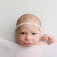 Image 1 of Snow-White deluxe pearl headband