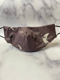 Image 1 of Bat under Moonlight  Face Mask with Adjustable Nose Wire and Pocket Filter
