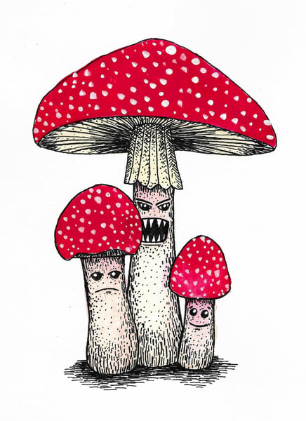 Image of Mushroom Family 5x7 Print