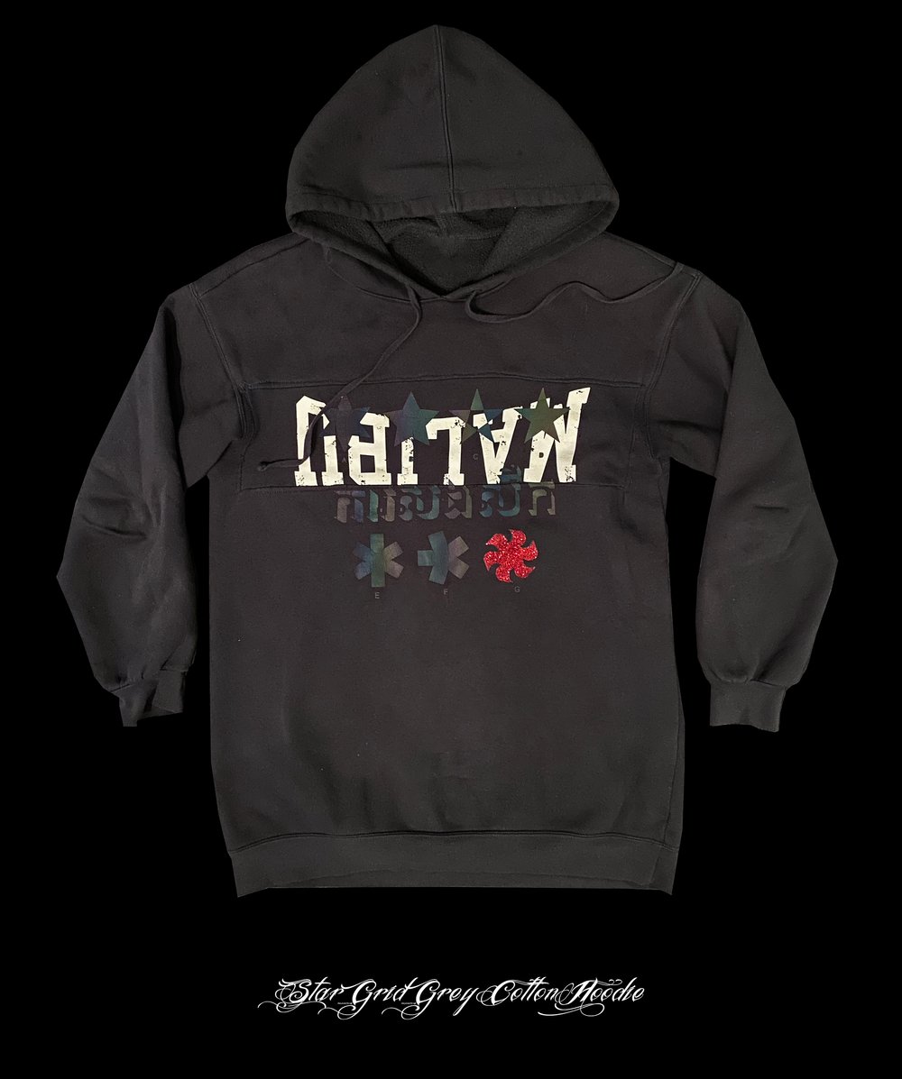 Image of RETALIATION - Star Grid Reflective Grey Hoodie