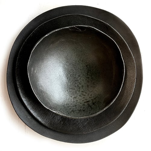 Black Stoneware Plate.