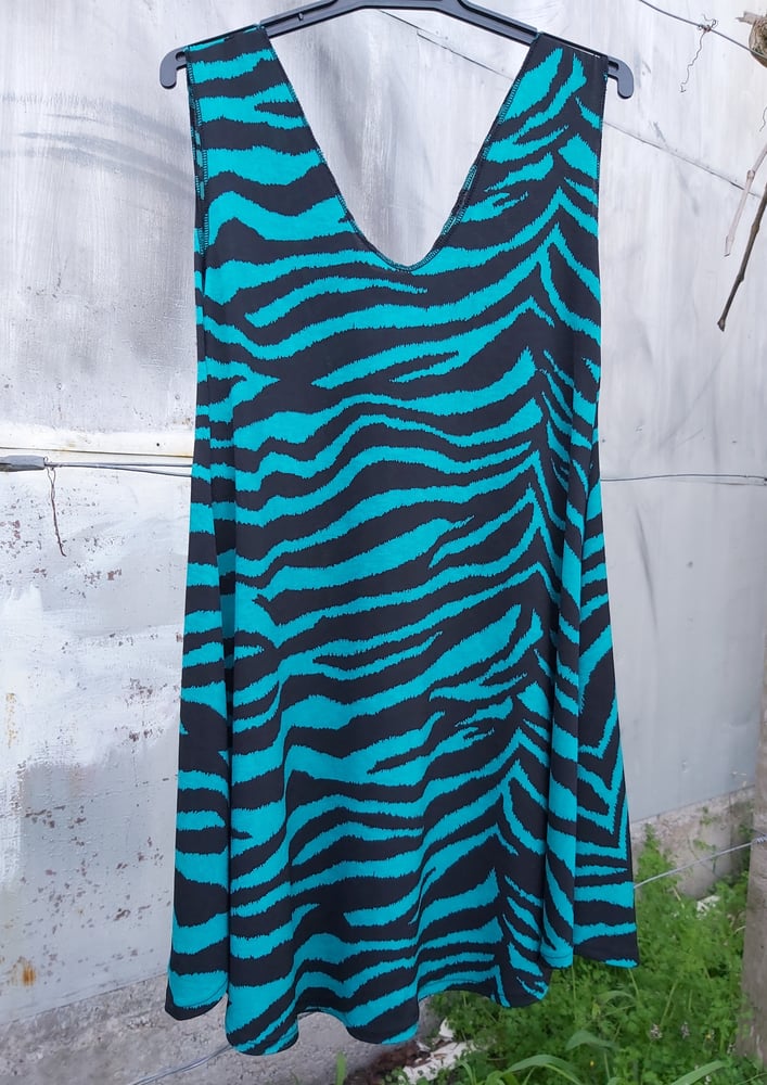 Image of Swing Top/Dress - Blue Zebra