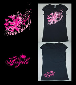 Image of Butterfly - Black **NEW!** (Ladies Bella Jersey Tee)