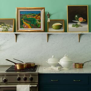 Image of Mid Century, Painting, 'Provencale Village,' Maurice Blanchard (1890–1969)