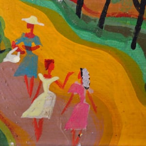 Image of Mid Century, Painting, 'Provencale Village,' Maurice Blanchard (1890–1969)