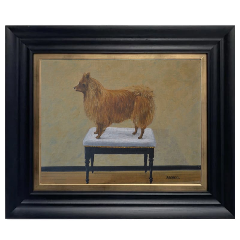 Image of Early 20th Century, Belgian, Naive Portrait of a Dog  