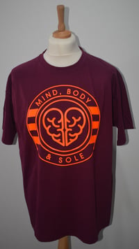 Mind, Body & Sole T-Shirt CLARET & ORANGE