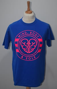 Image 2 of Mind, Body & Sole T Shirt ROYAL BLUE/PINK 