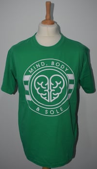 Image 2 of Mind, Body & Sole Logo T-Shirt  GREEN/WHITE