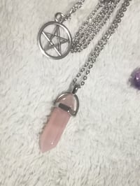 Image 3 of Rose Quartz Necklace / Pendulum