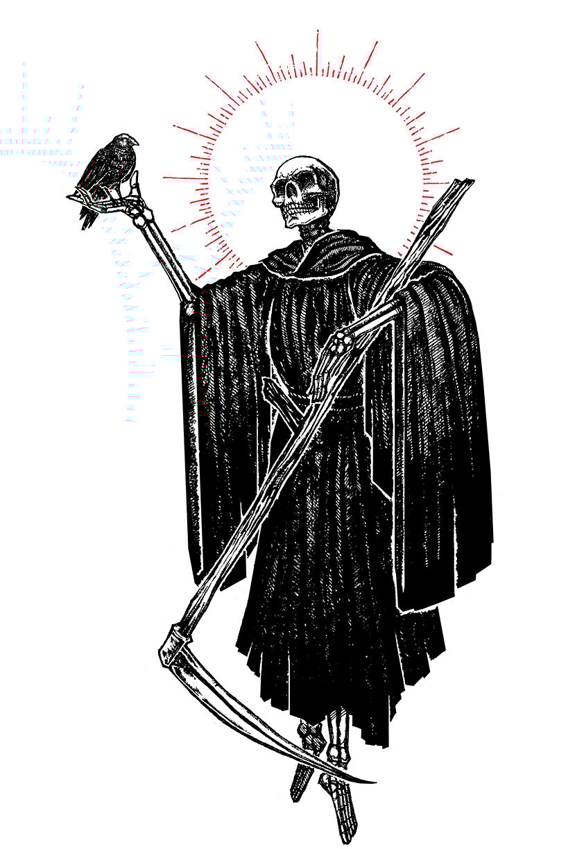 Image of "The Reaper" 8.5"x11" Watercolor Print