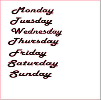 Italic Days Of The Week Set