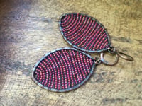 Image 1 of Beaded Carmine earrings/ n.71