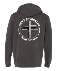 Image 3 of EM Greyscale Cross Hoodie (Washed Charcoal)