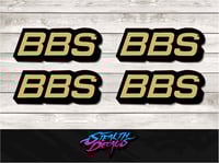 GENUINE BBS Wheel Rim Stickers Black/ Gold