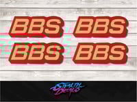 GENUINE BBS Wheel Rim Stickers Red/ Gold