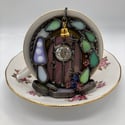 Teacup Fairy House Candle Holder 