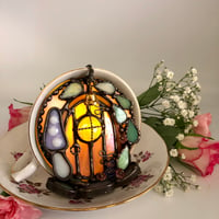 Image 1 of Teacup Fairy House Candle Holder 