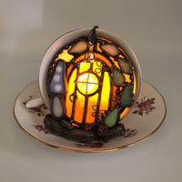 Image 4 of Teacup Fairy House Candle Holder 