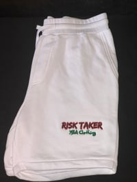 Image 1 of White “Risk Taker” Shorts