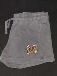 Image 2 of Women Charcoal grey “YBA” shorts