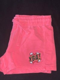 Image 2 of Women Pink “YBA” shorts