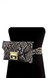 Image of MINI SNAKE SKIN BAG METAL BUCKLE BELT