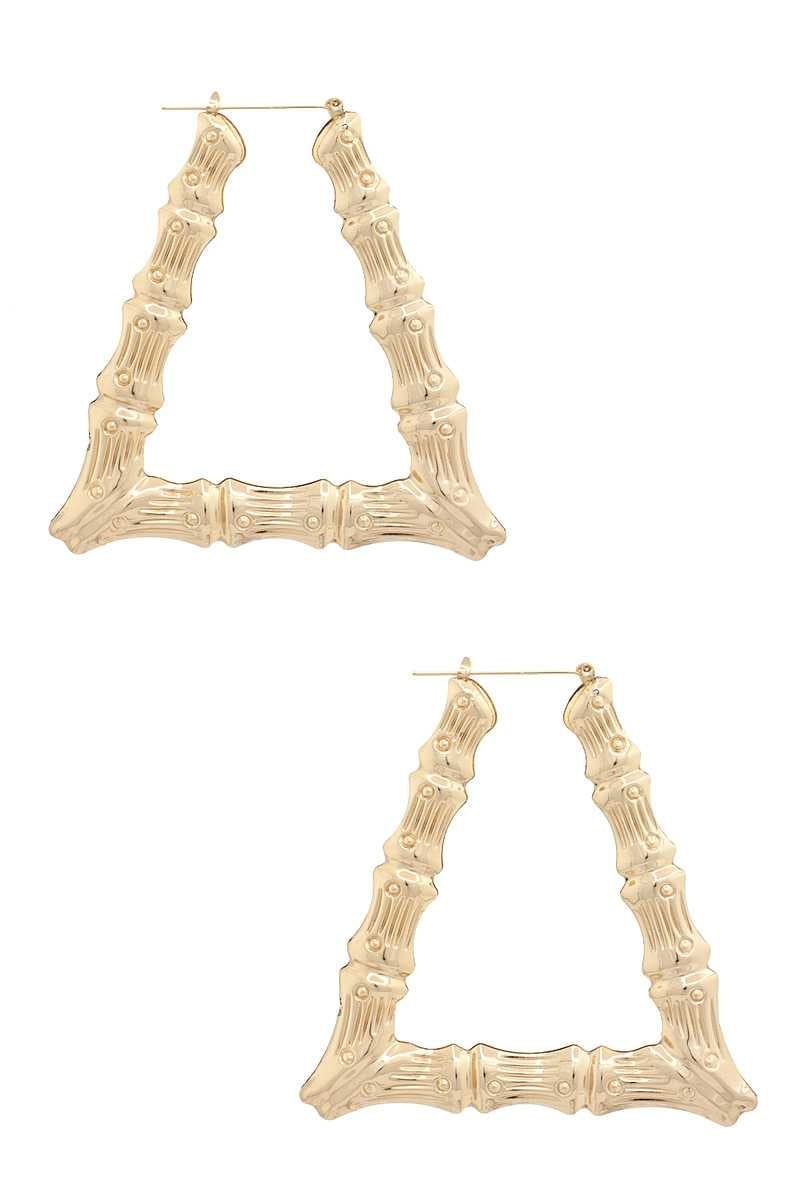 Image of TRIANGLE SHAPE METAL EARRING