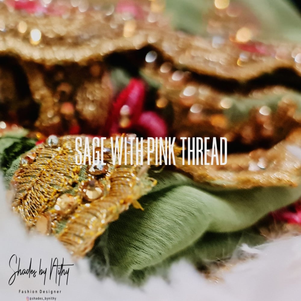 Image of SAGE CREPE SAREE 