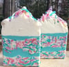 Happy Birthday cake handmade artisan high top soap 