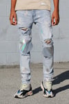 C-FLASH DISTRESSED DENIEM