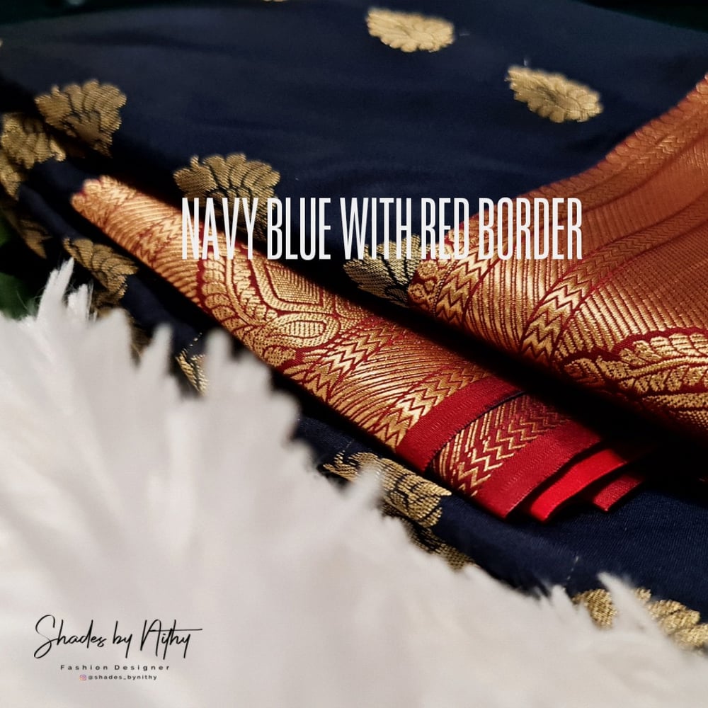 Image of NAVY BLUE PATTU SAREE 