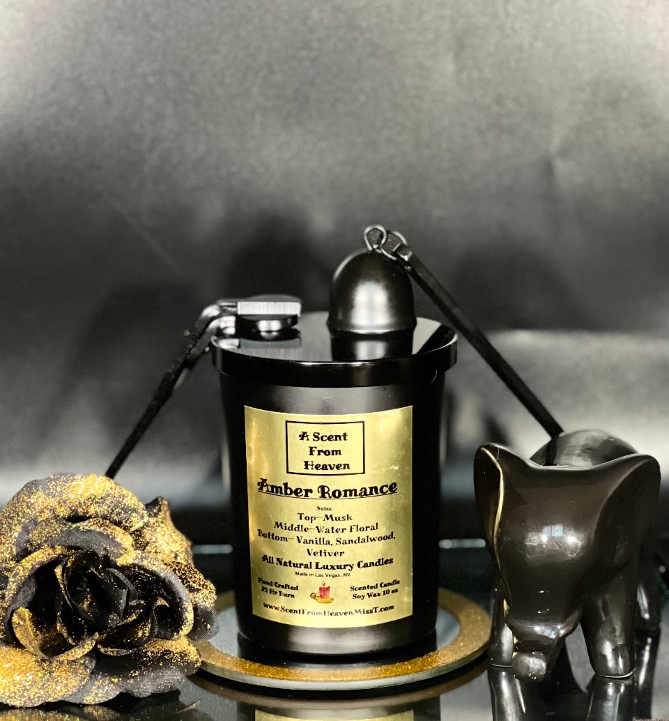 The Luxury Collection Amber Romance  A Scent From Heaven Candles By Miss T