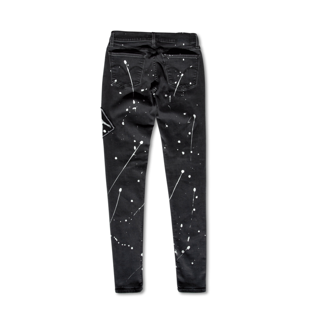 MICROCOSM ART SPLATTER JEANS