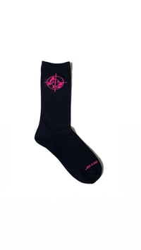 HUMAN ERROR SOCKS (BLACK/PINK)