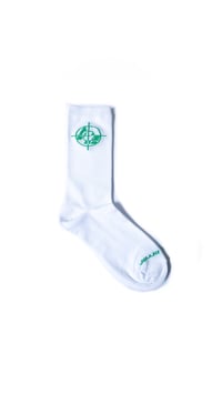 HUMAN ERROR SOCKS (WHITE/GREEN)