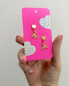 HEART CUPID STUD EARRINGS 