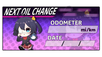 Rikka Takanashi Oil Change Sticker 