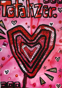 Pink Heart Flyer Print 