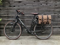 Image 3 of Waxed canvas saddlebag for Super73 convertible into messenger bag Bicycle bag in waxed canvas Bike a