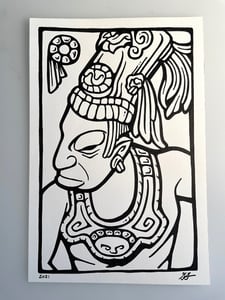 Image of Mayan Warrior Doodle